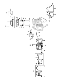 Kohler Sv715-3025 Head, Valve And Breather Diagram and Parts List for Z-FORCE48 (17BF3AGV-17BF3AGV010)(2010) Cub Cadet Lawn Tractor